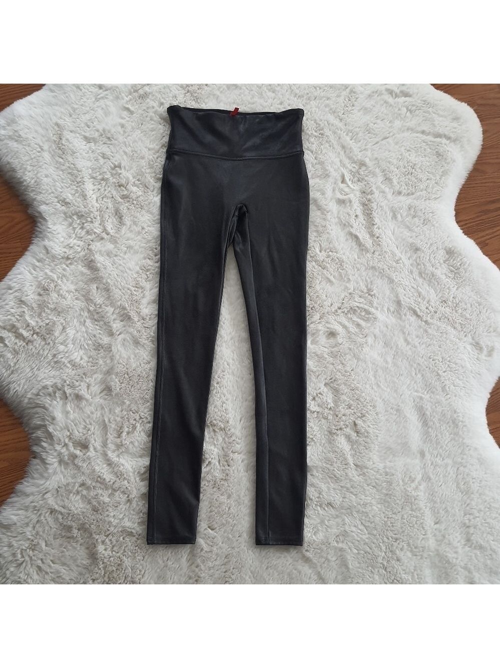 Spanx Black Shiny Leggings Womens S